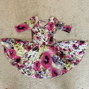 Dot Dot Smile ballerina dress in pink floral